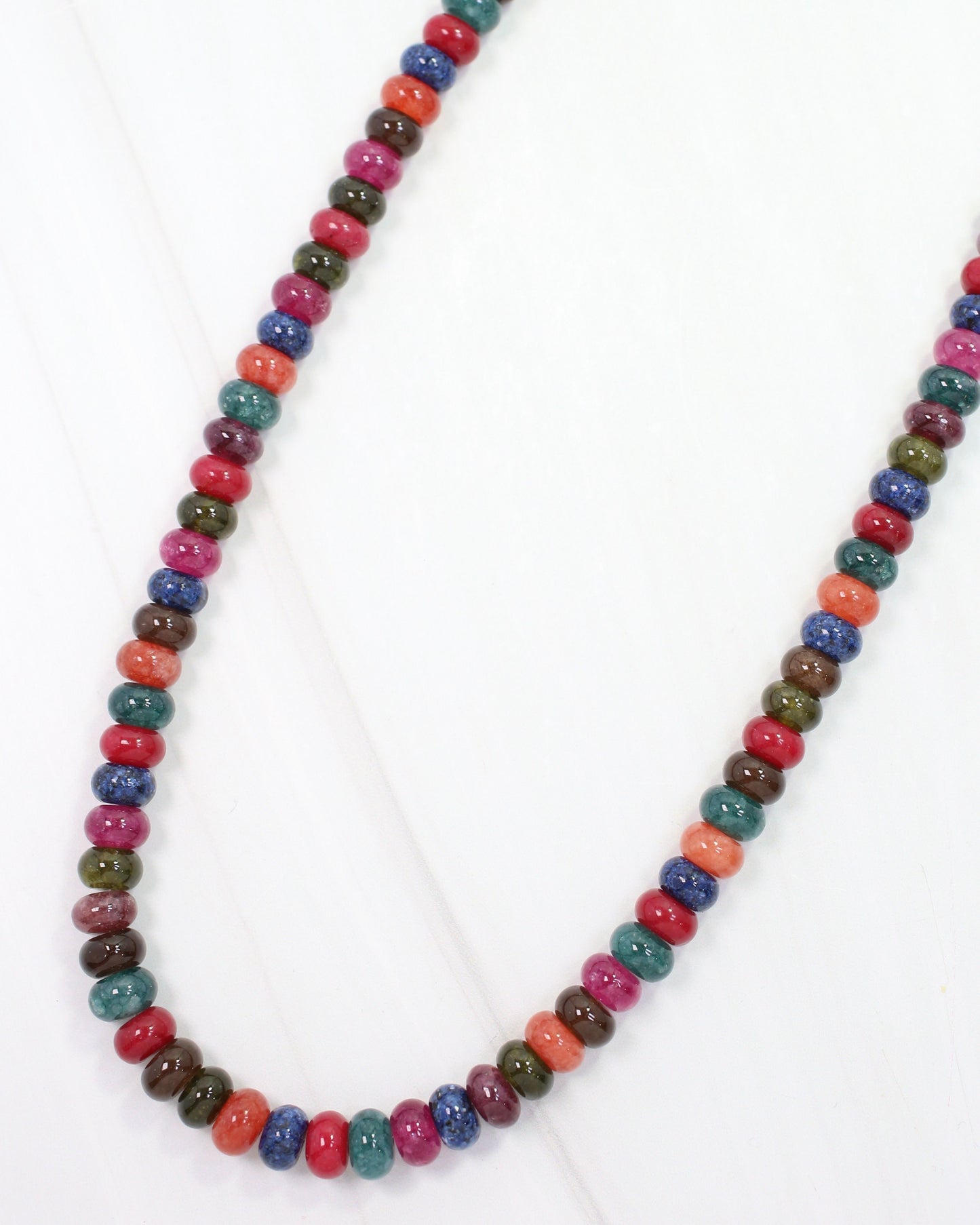 Gisela Stone Beaded Necklace Dark Multi
