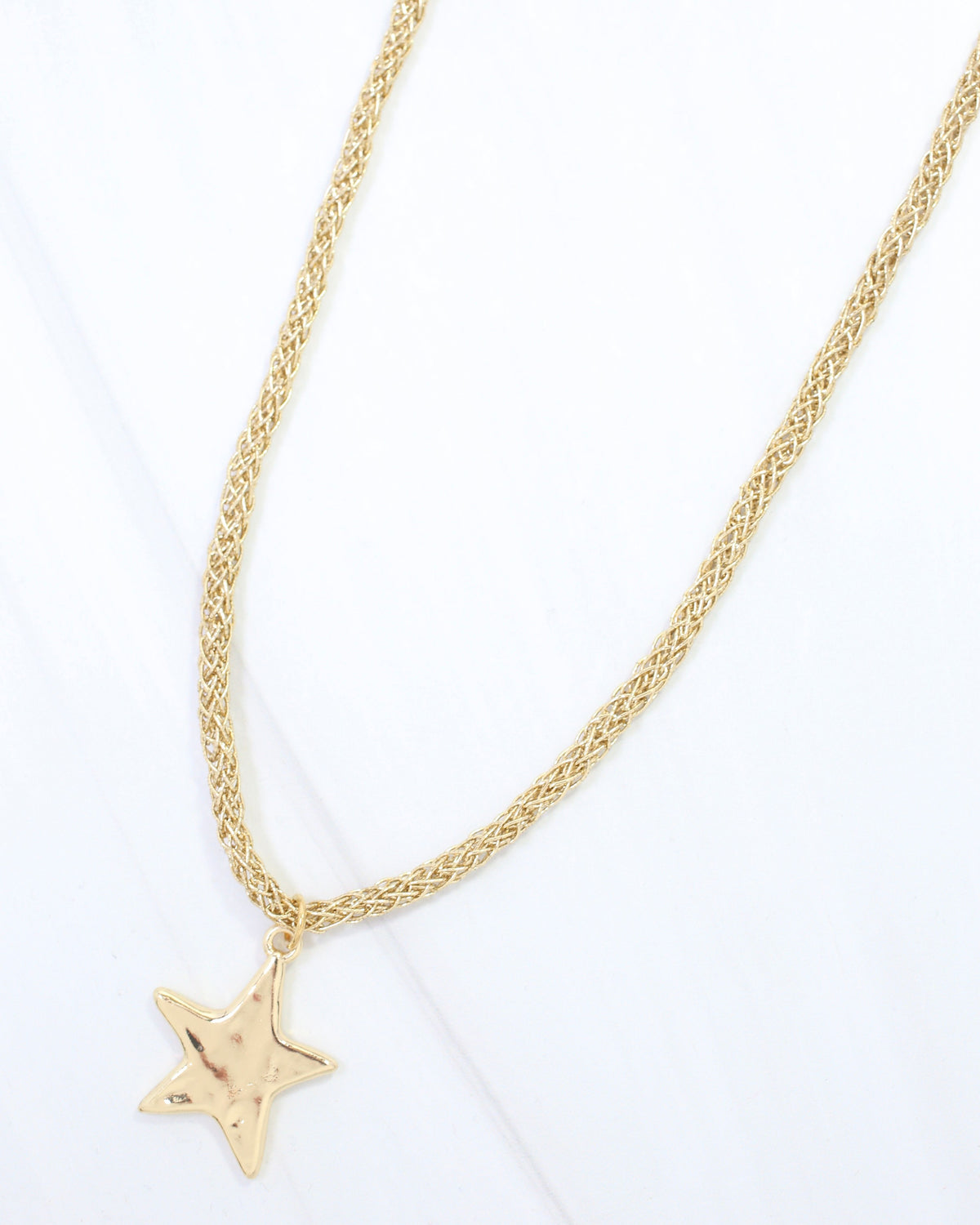 Cameron Cord Necklace Star Gold