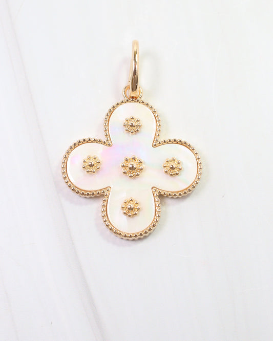 Joanie Clover Charm Mother Of Pearl