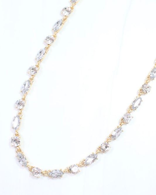 Charlie Crystal Necklace Clear