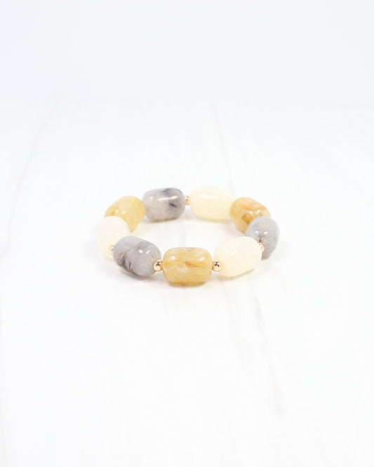 Penelope Beaded Stretch Bracelet Nude Multi
