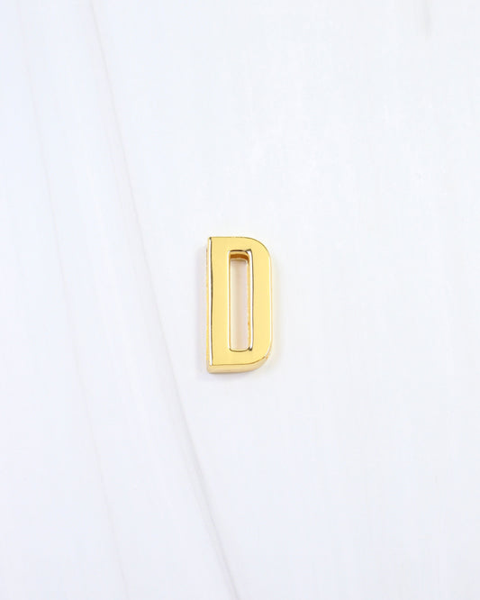 Arlett Initial Scarf Slide D Gold