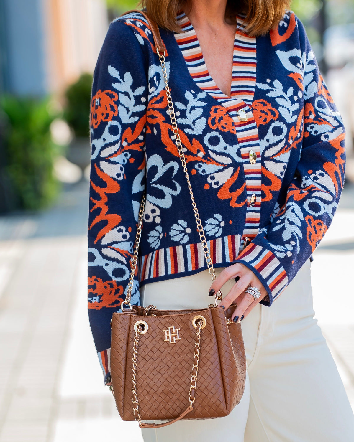 Lainey Mini Tote Woven Saddle
