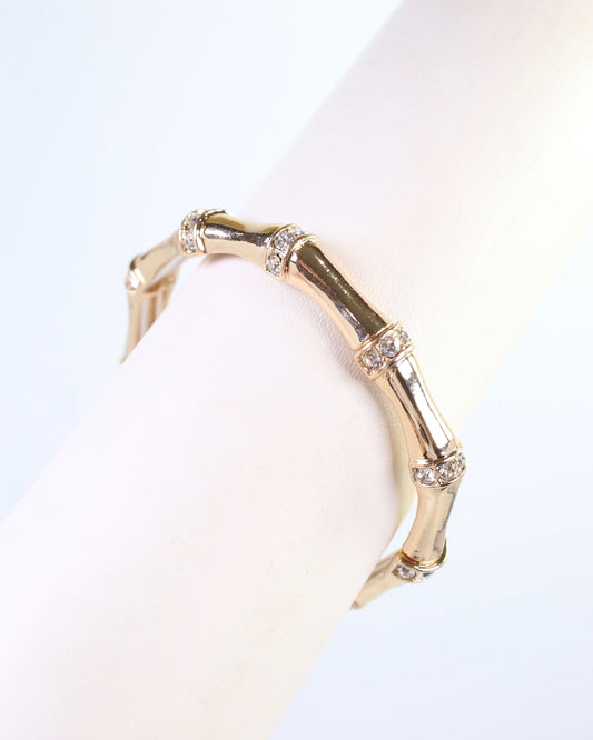 Erwin Stretch Bracelet with CZs Gold
