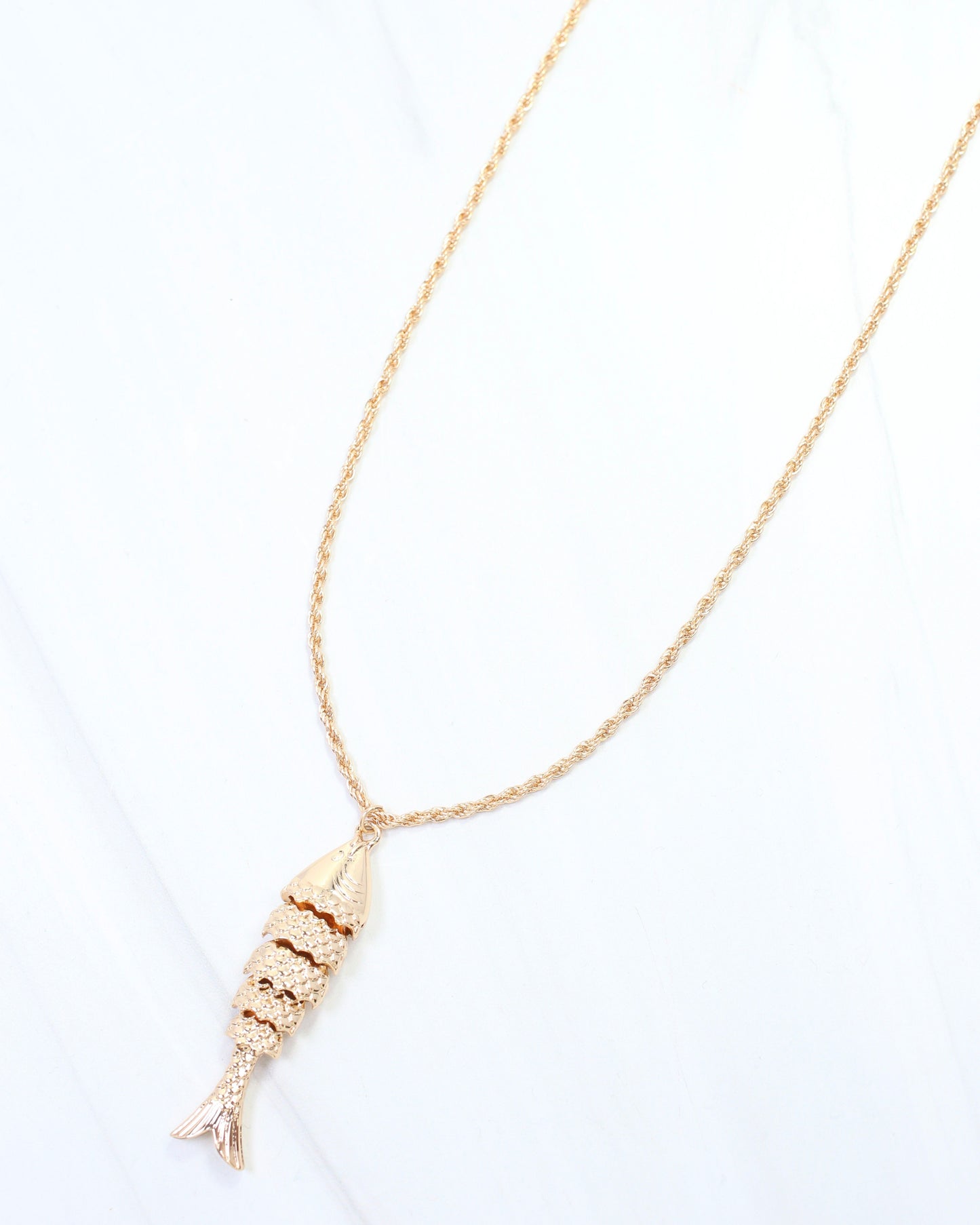 Fraley Fish Necklace Gold