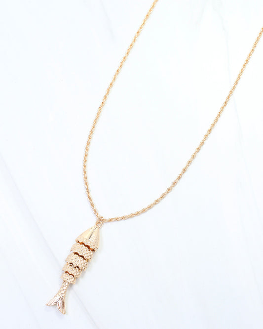 Fraley Fish Necklace Gold