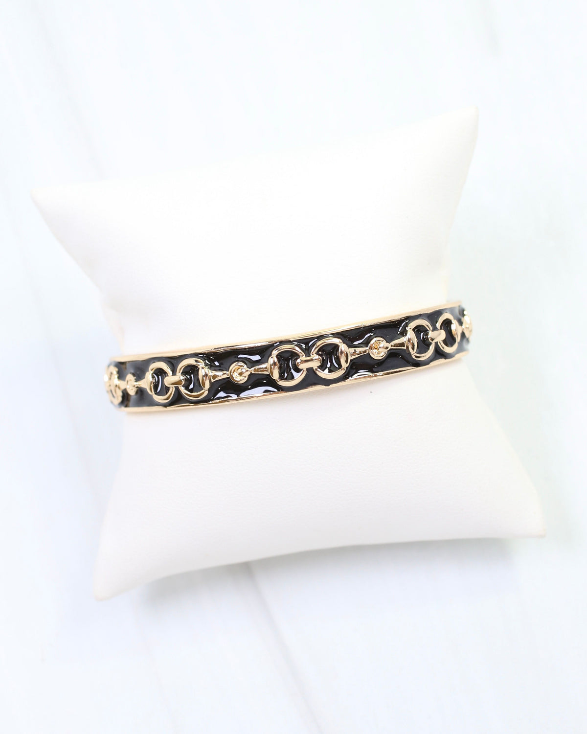 Kaylene Horsebit Cuff Bracelet Black