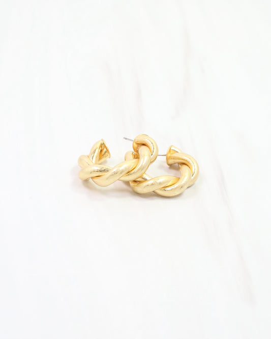 Raymonde Twisted Hoop Earring Gold