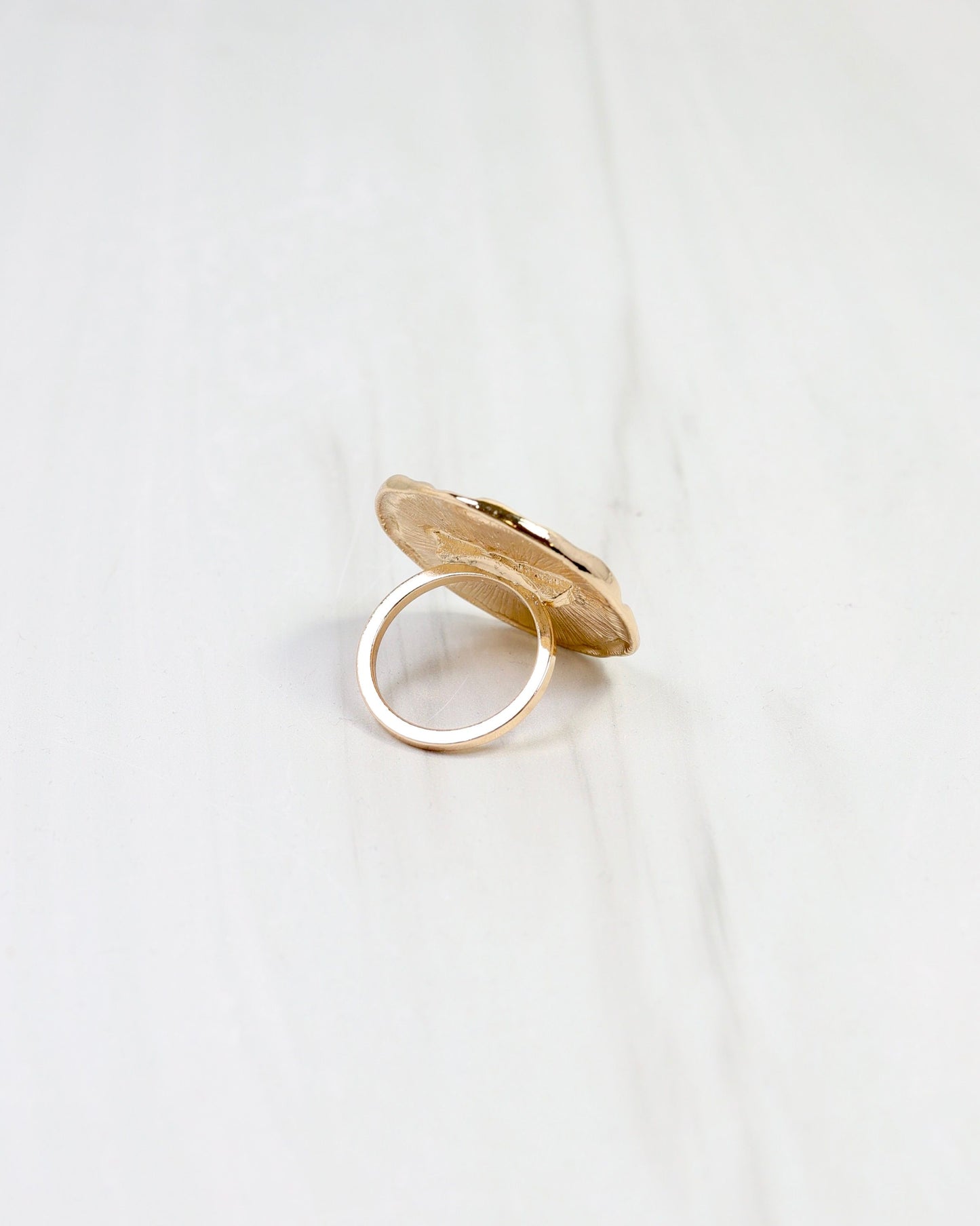 Ravenbrook Bee Coin Scarf Ring Gold