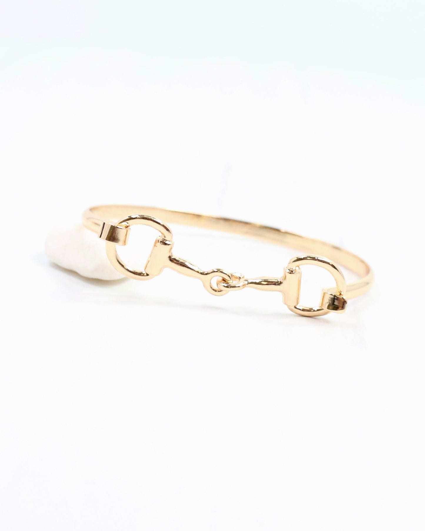 Haney Horsebit Bangle Gold