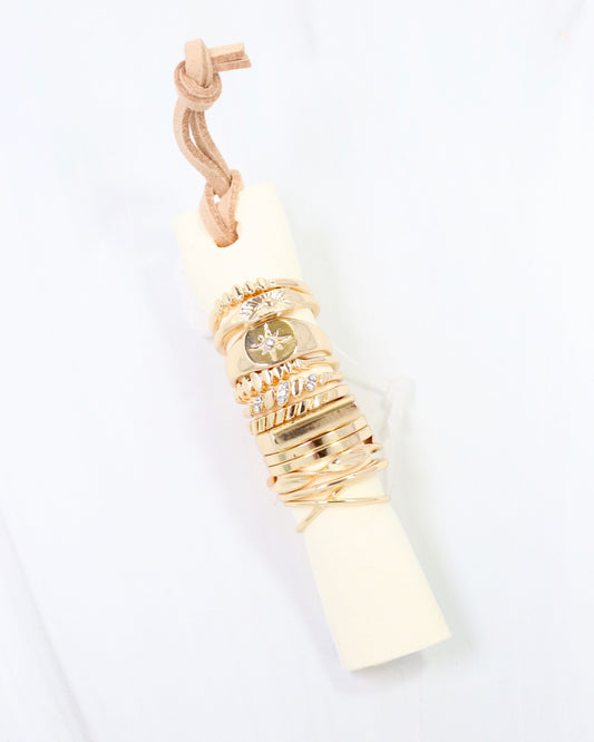 Little Falls 12 Piece Ring Set Gold