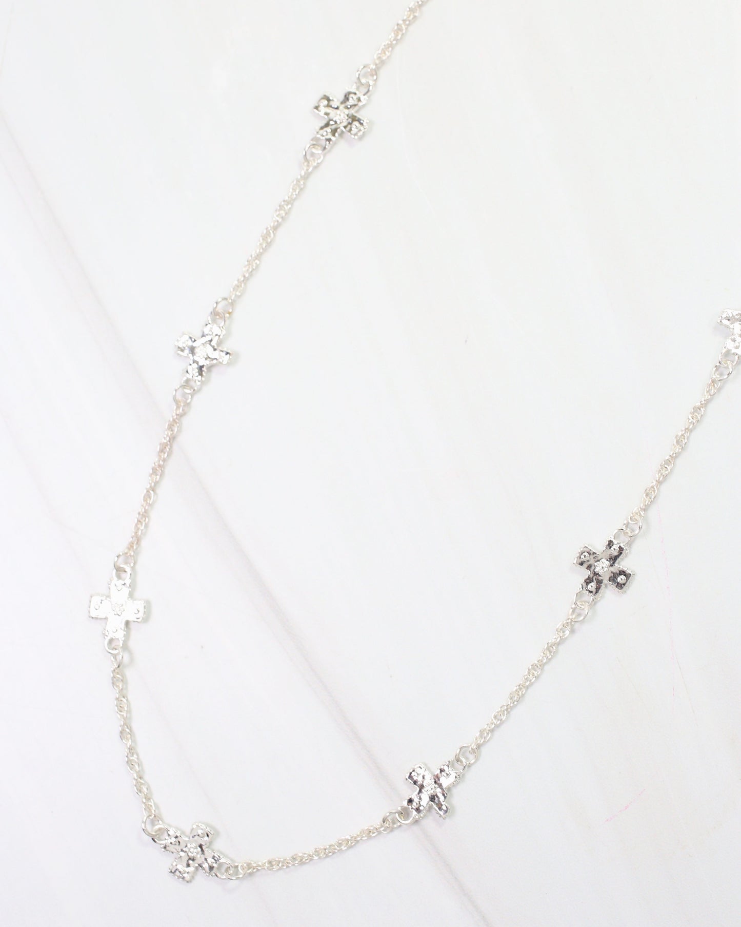 Caldwell Cross Necklace Silver