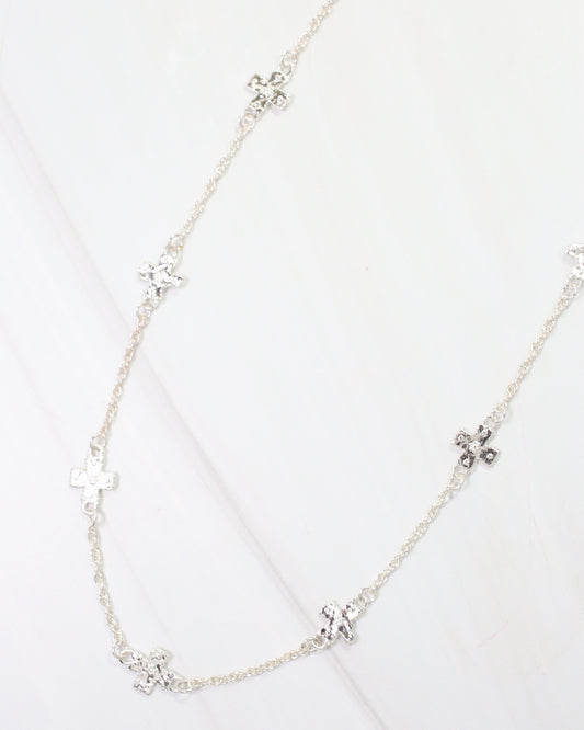 Caldwell Cross Necklace Silver