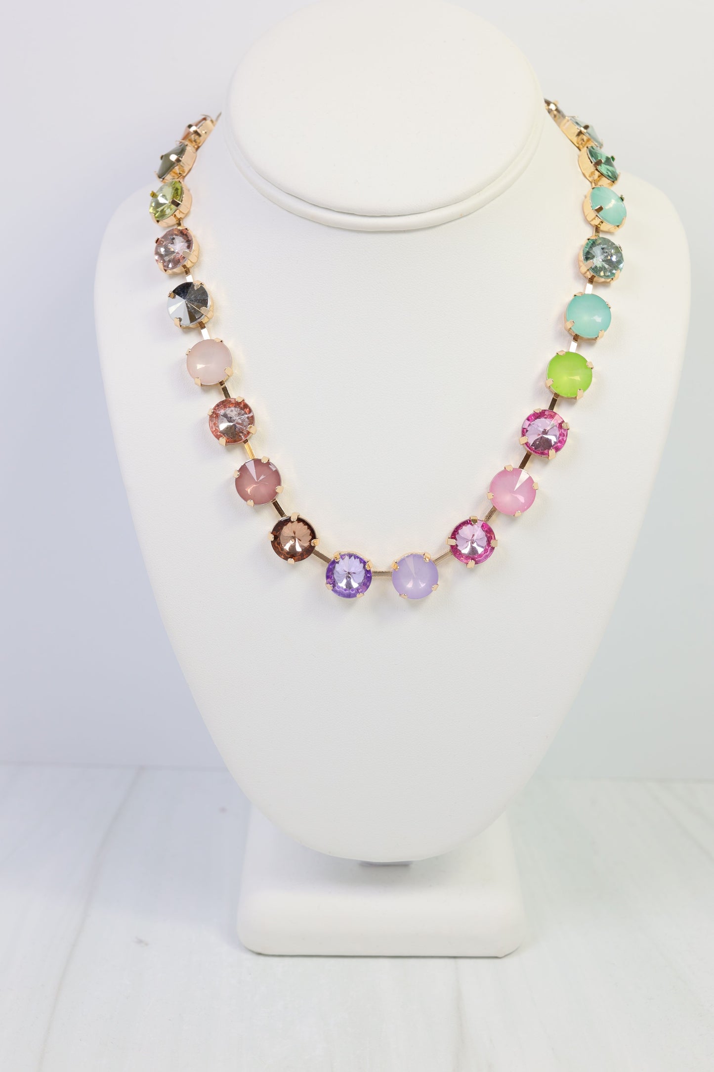 Shalimar Medium Rhinestone Necklace Light Multi