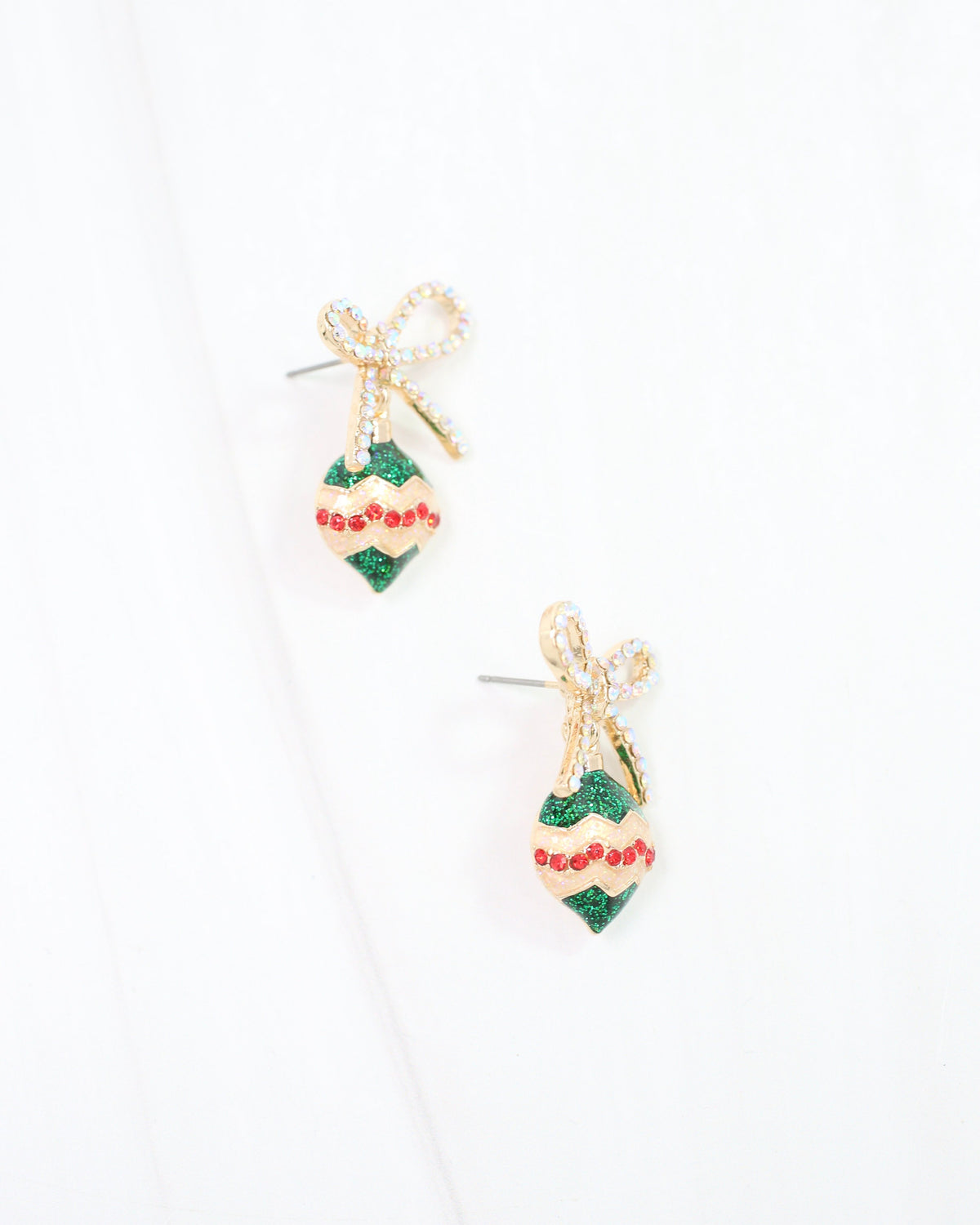 Festive Ornament Drop Earring Green