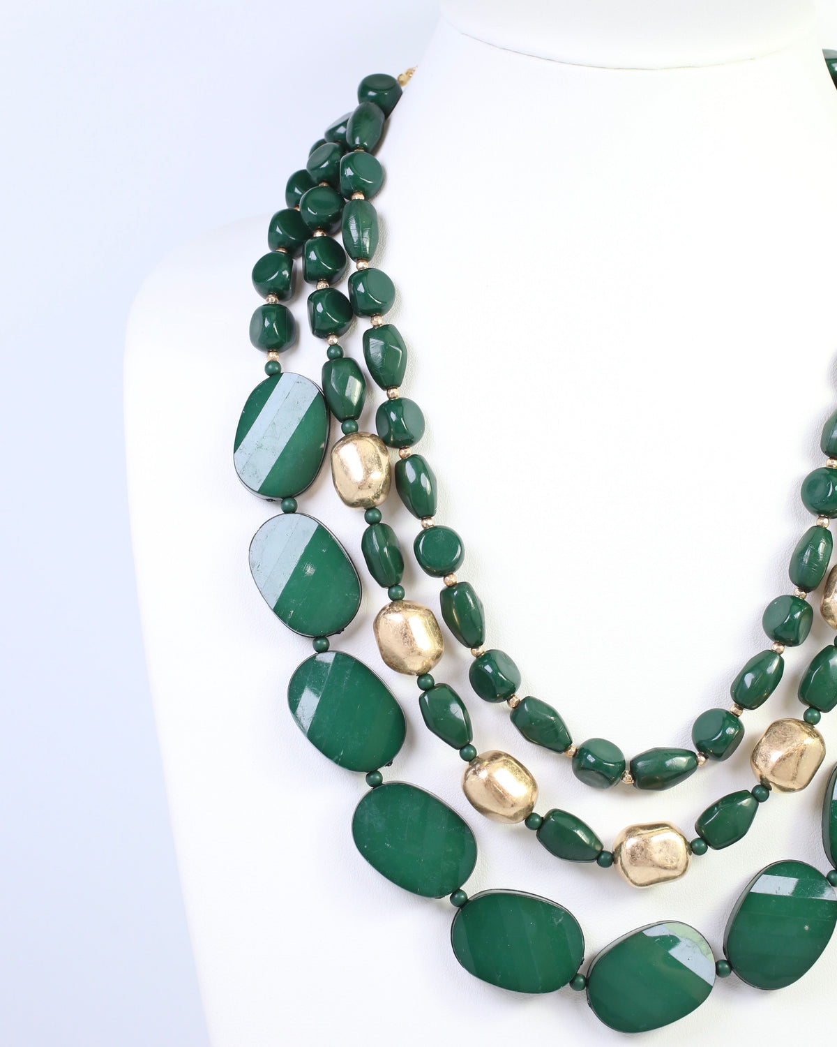 Adair Court Beaded Necklace Green