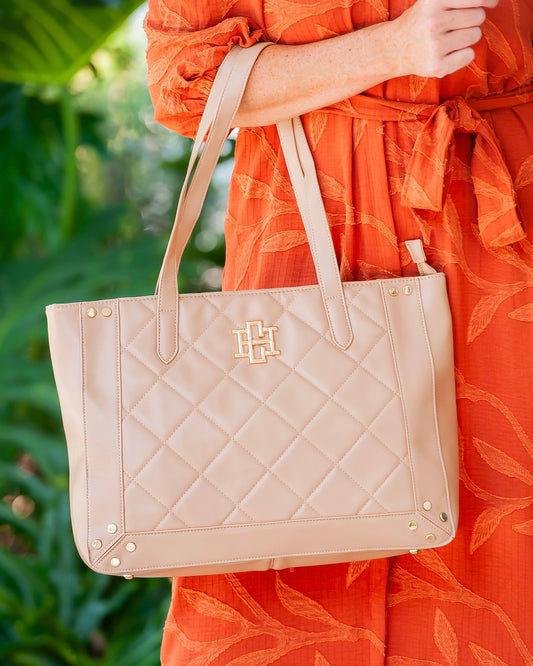 Sophie Zippered Tote Latte LD