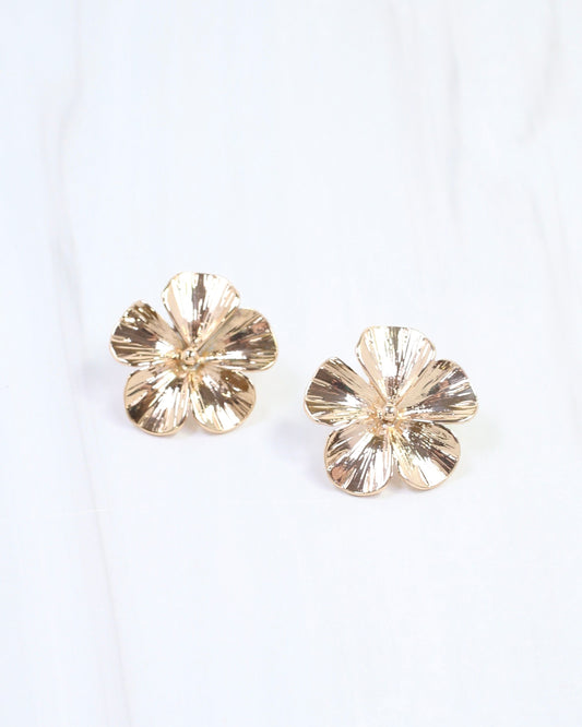 Chevelle Flower Post Earring Gold