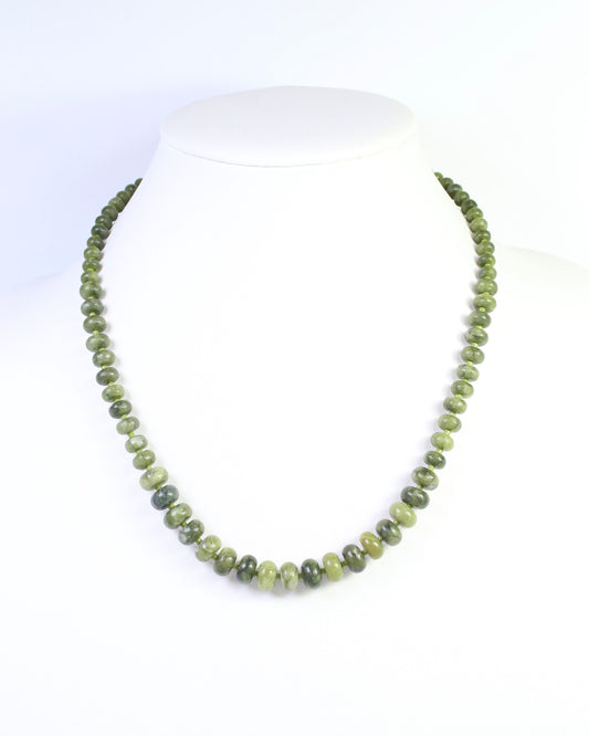 Marcela Stone Beaded Necklace Olive