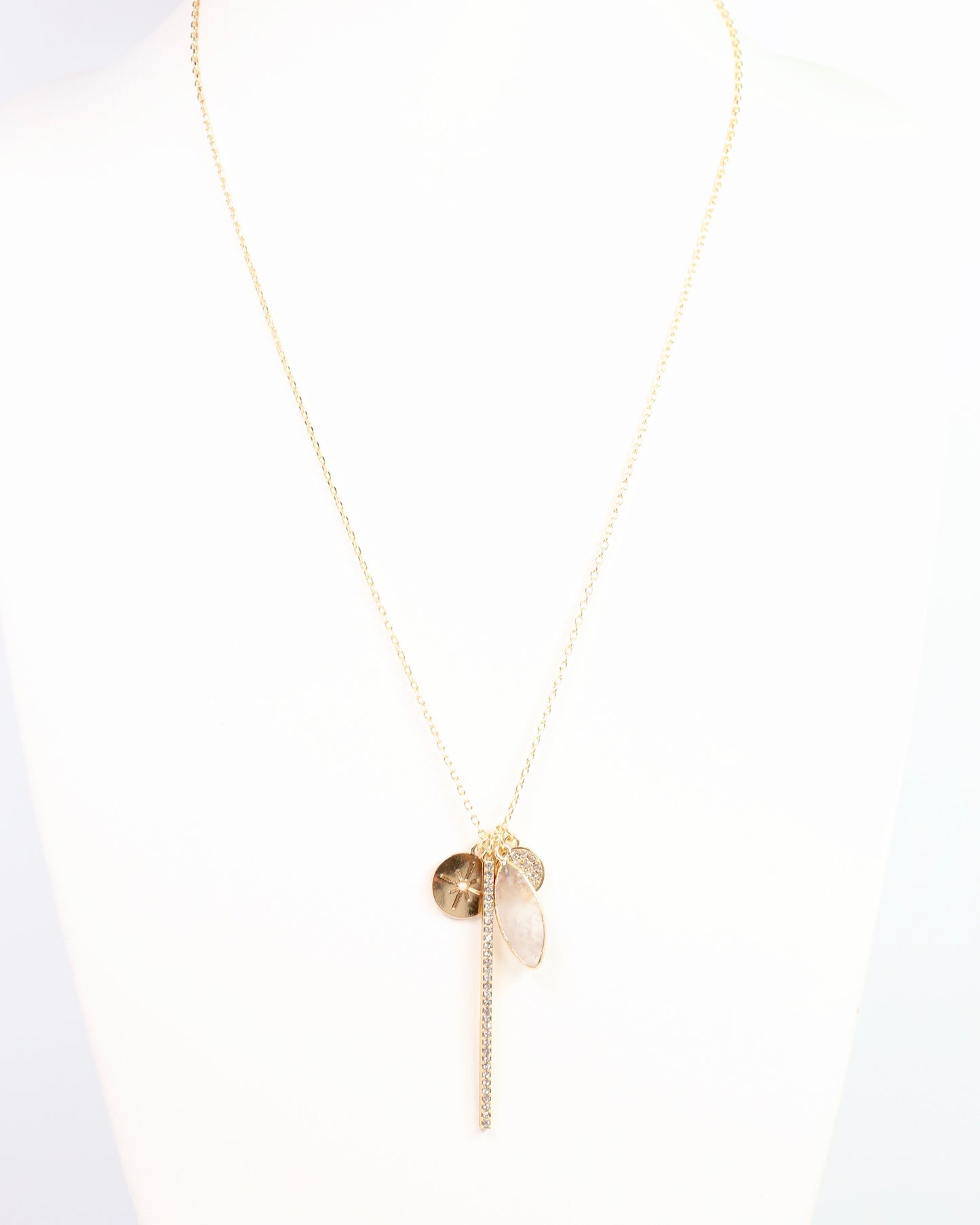 Maryland Long Charm Necklace Gold