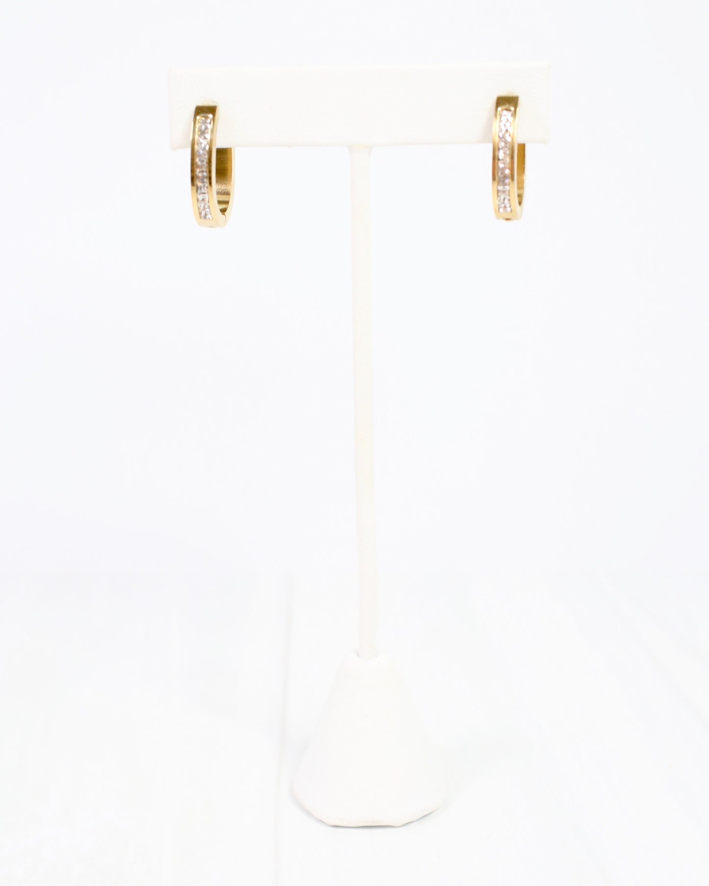 Englewood CZ Hoop Earring Gold