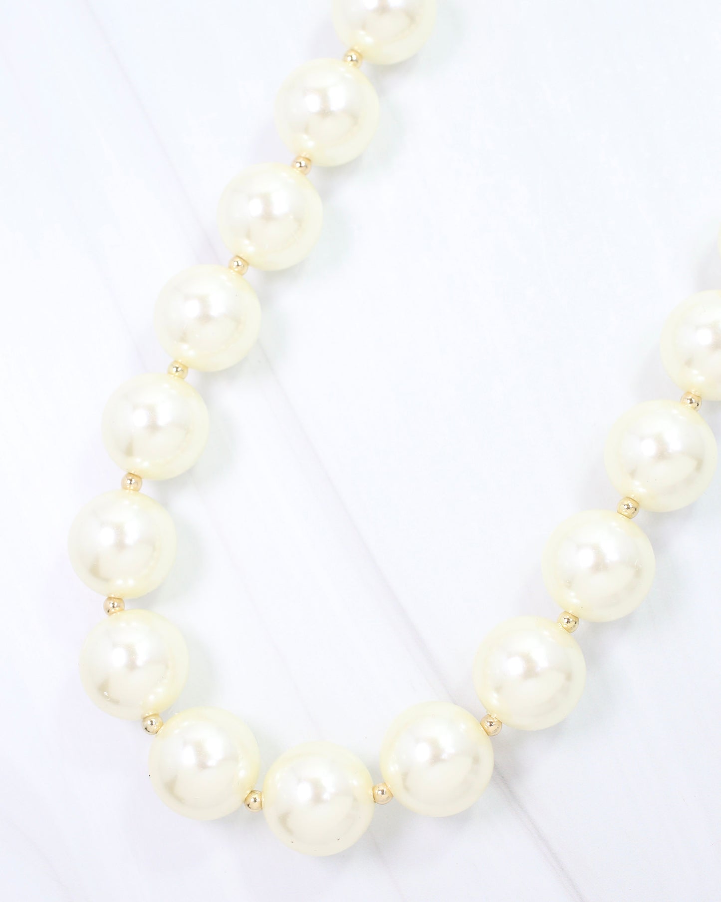 Corbin Pearl Beaded Necklace Gold