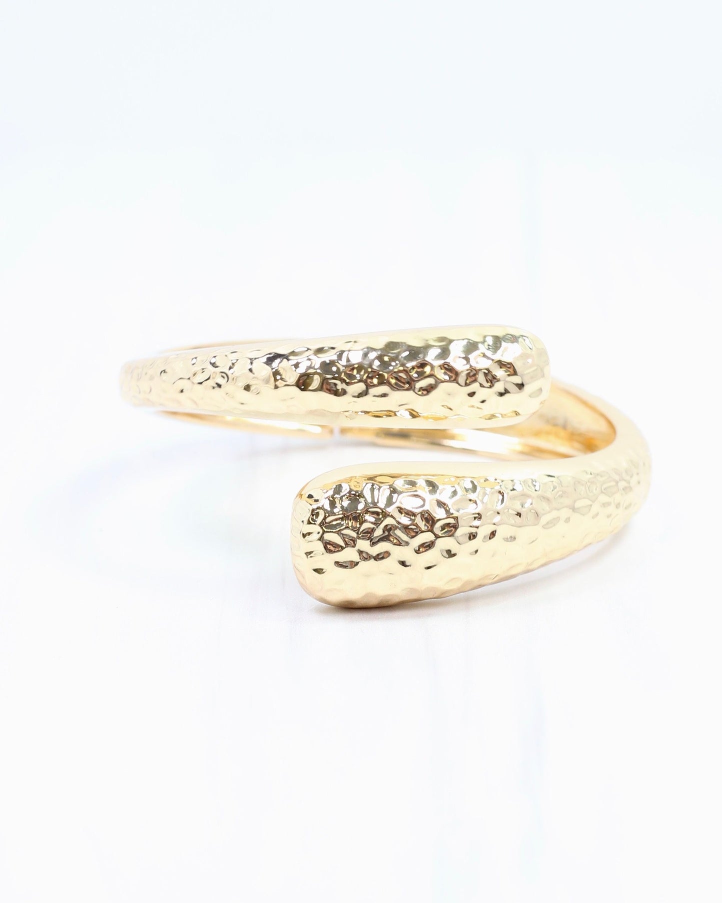 Banbury Hammered Bangle Bracelet Gold