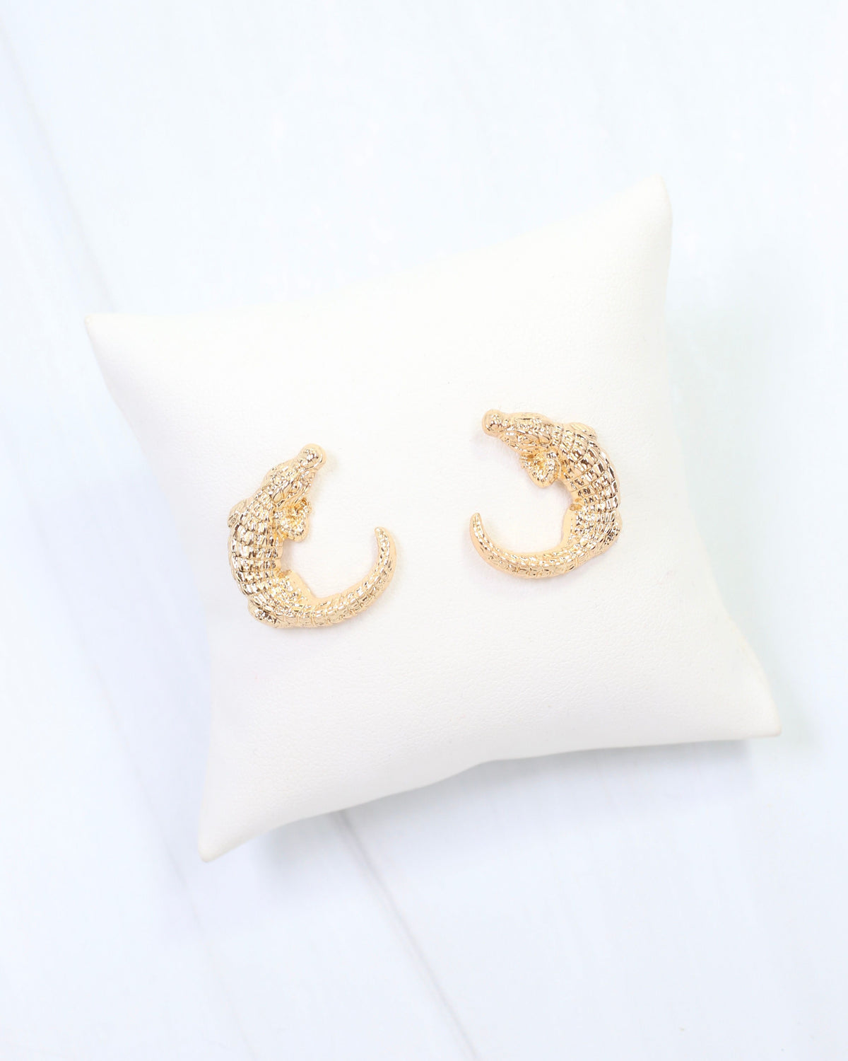 Bridgeton Alligator Stud Earring Gold