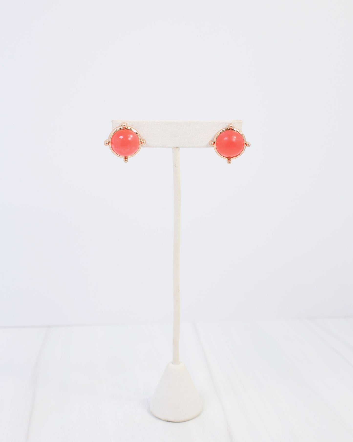 Florissant Round Post Earring Coral