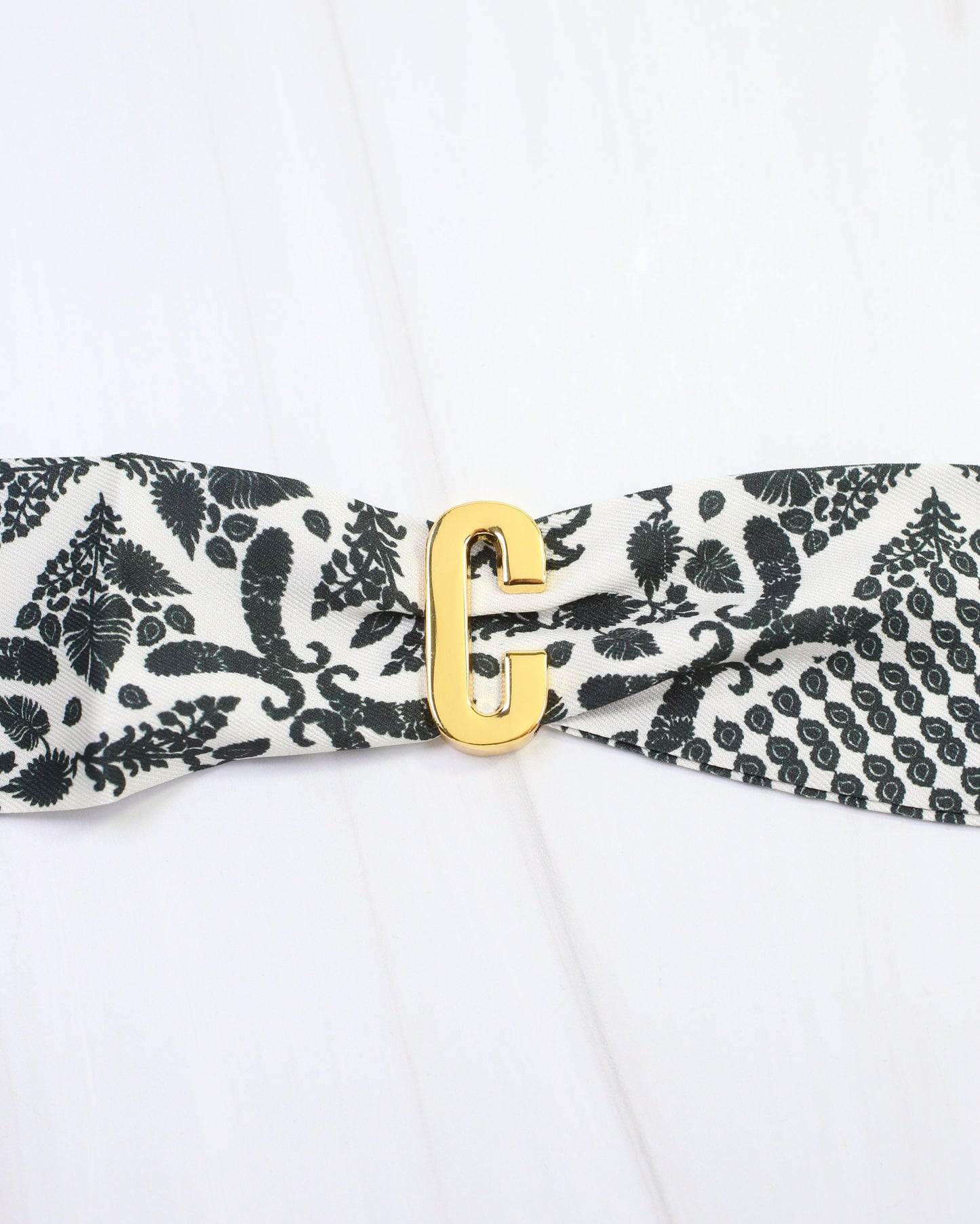 Arlett Initial Scarf Slide C Gold