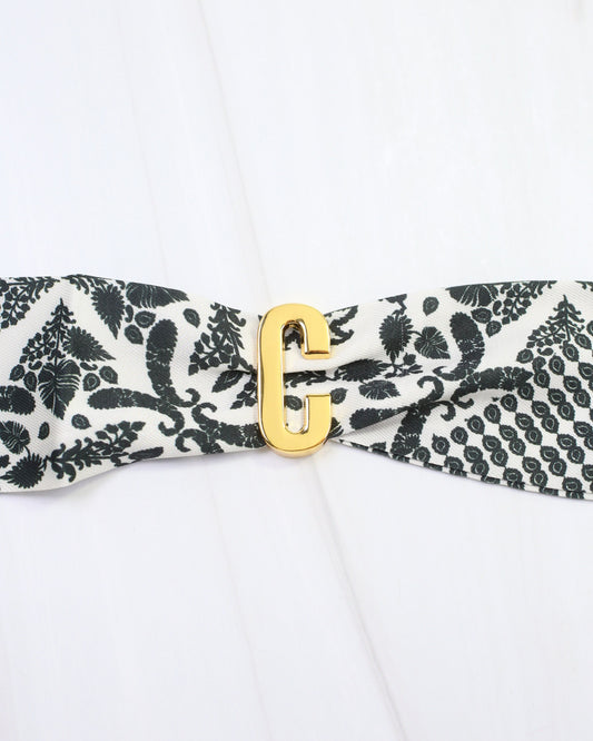 Arlett Initial Scarf Slide C Gold