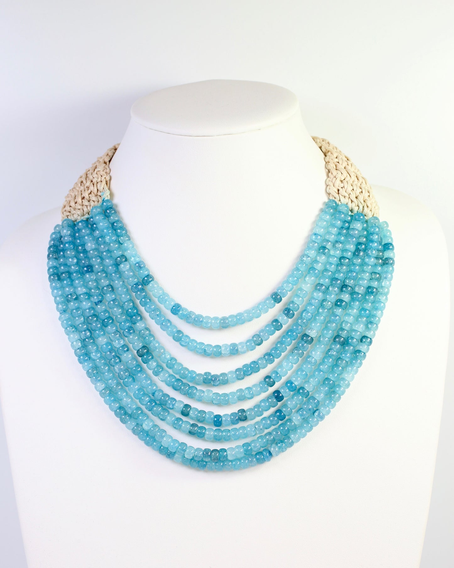 Ironwood Multi Layered Beaded Necklace Blue