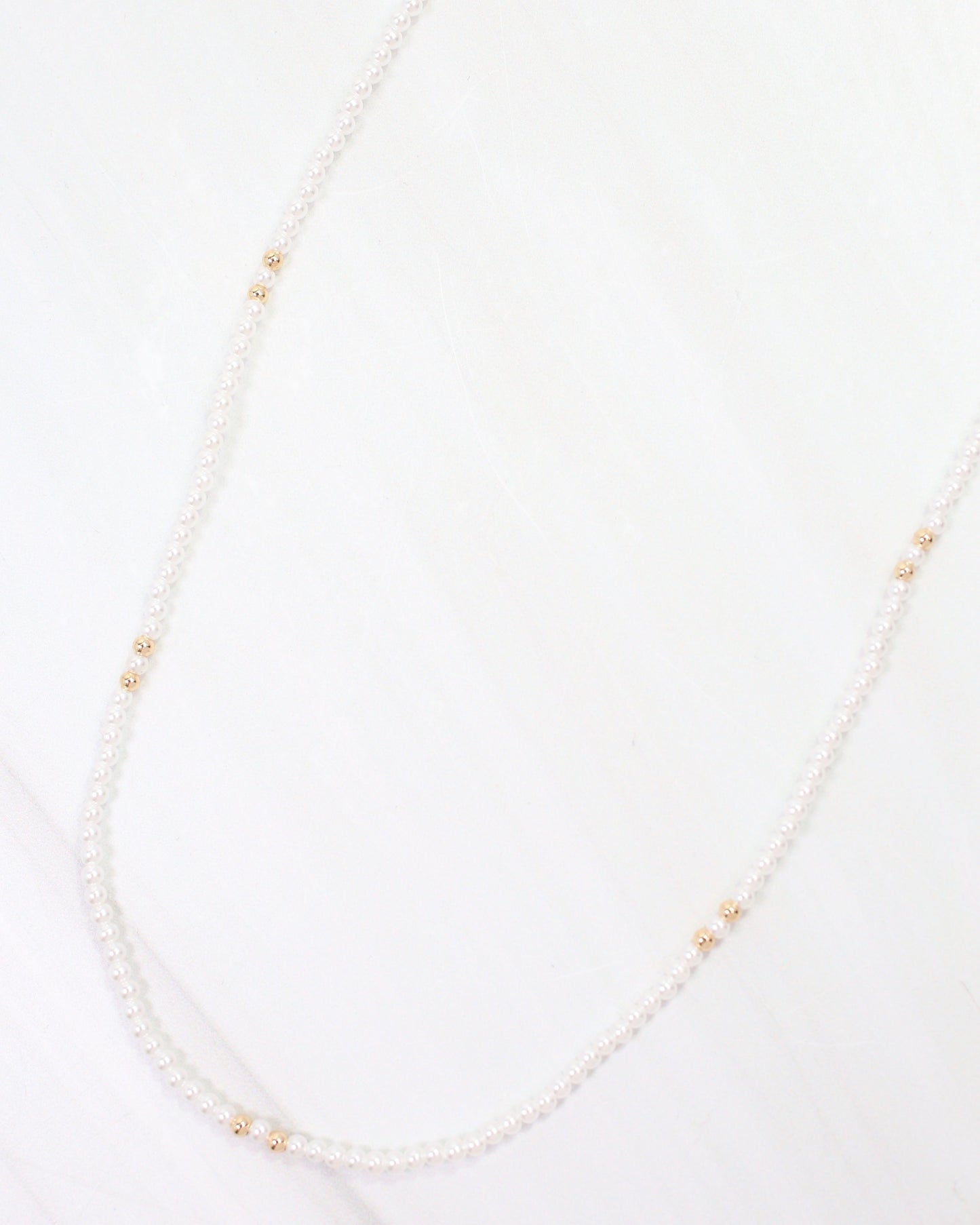 Helena Pearl Beaded Necklace Cream