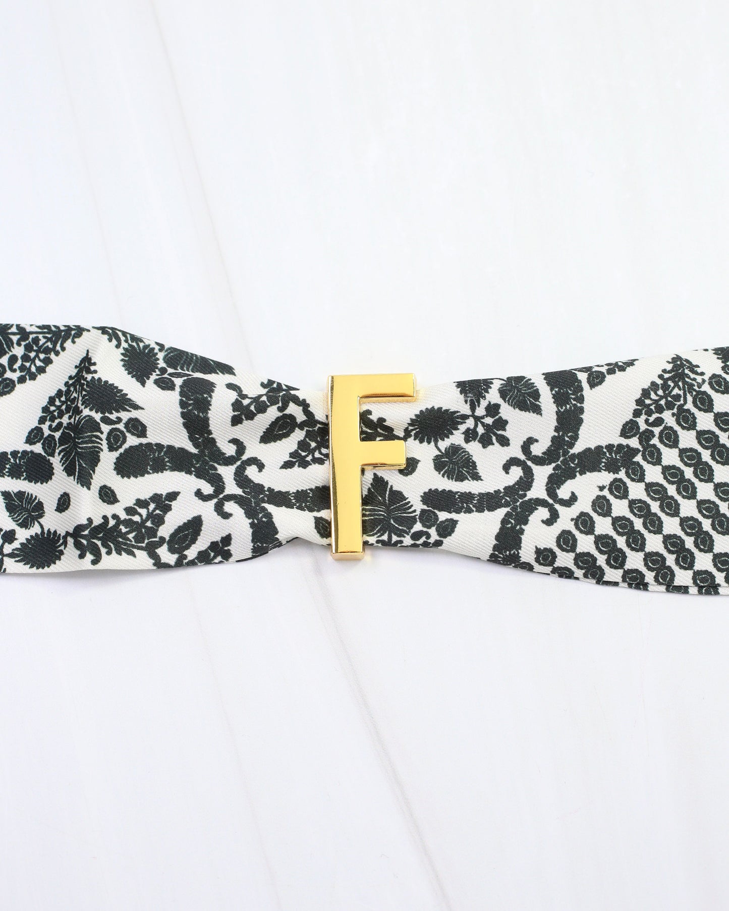 Arlett Initial Scarf Slide F Gold