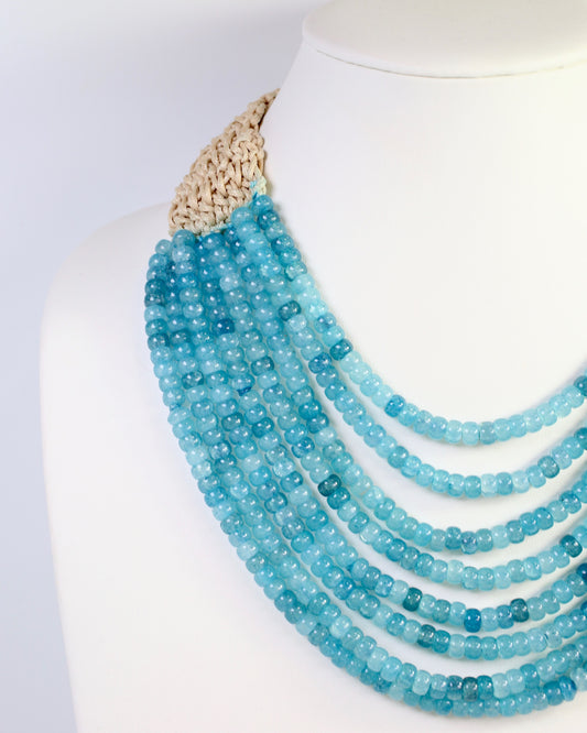 Ironwood Multi Layered Beaded Necklace Blue