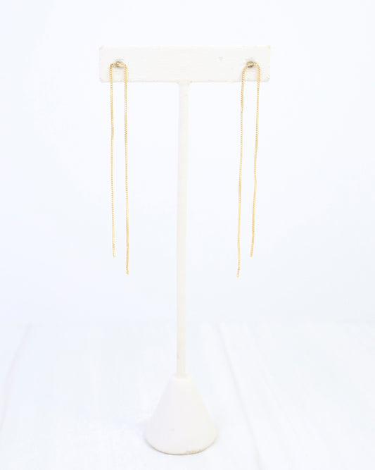 Naomi Chain Dangle Earring WR Gold