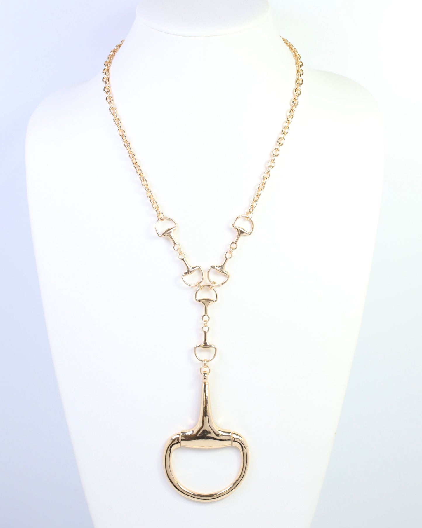 Joanna Horsebit Pendant Y Necklace Gold