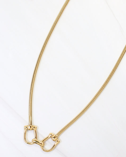 Ludlow Horsebit Necklace Gold