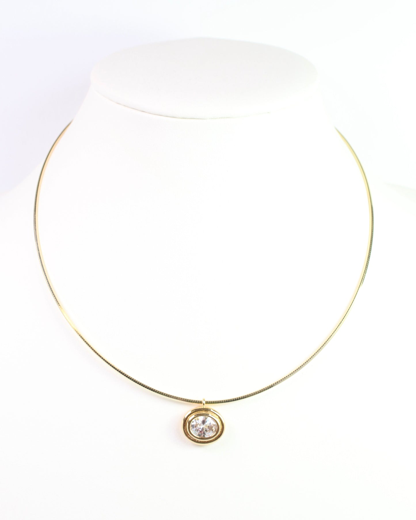 Ensley CZ Chain Necklace WR Gold
