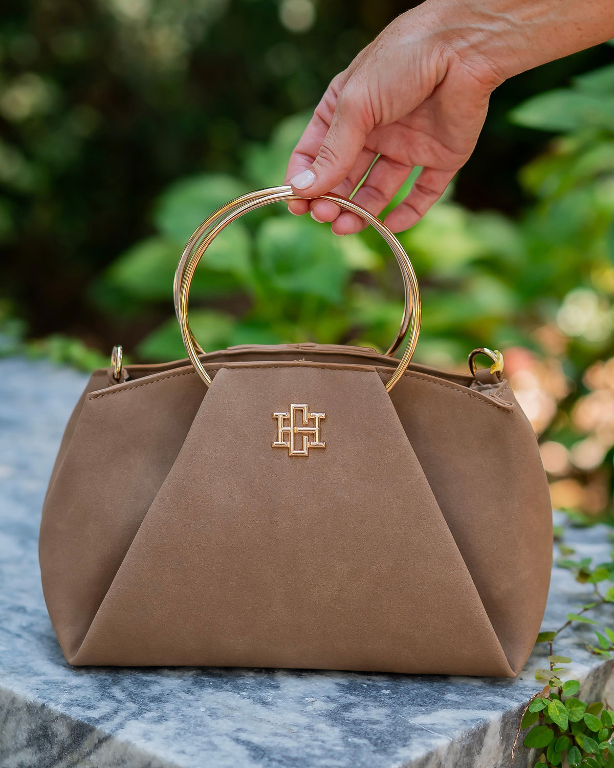 Brooks Bag with Rings Latte S