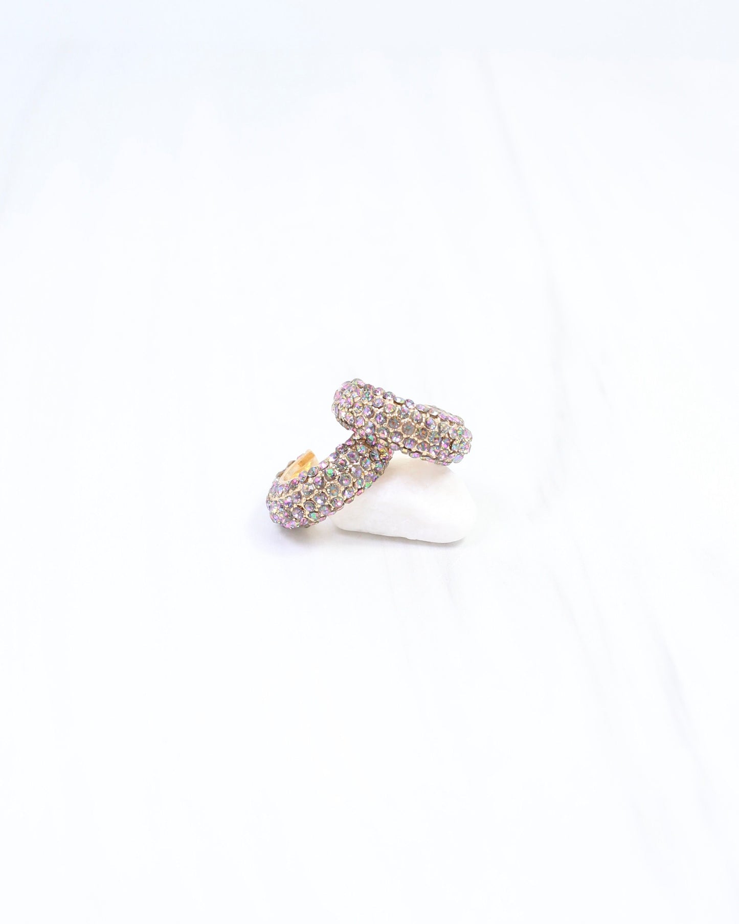 Del Ray Sparkle Hoop Earring Black Diamond
