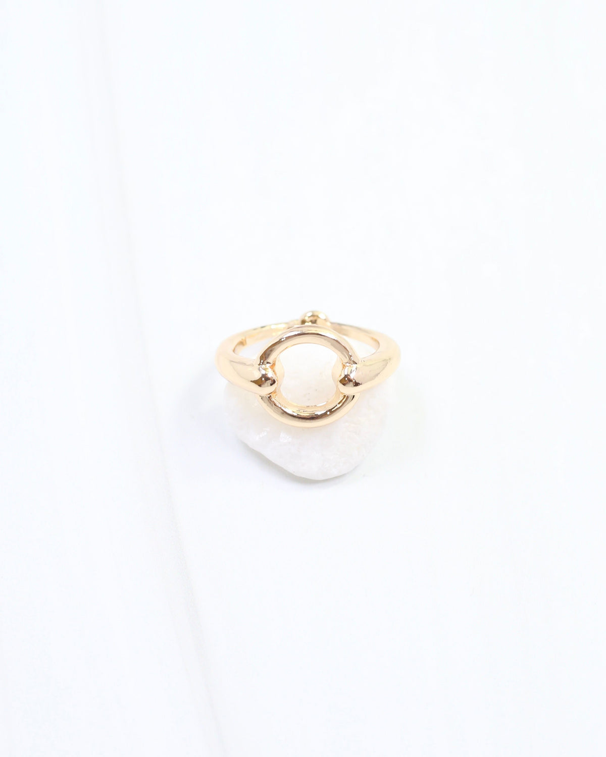 Rilynn Open Circle Scarf Ring Gold