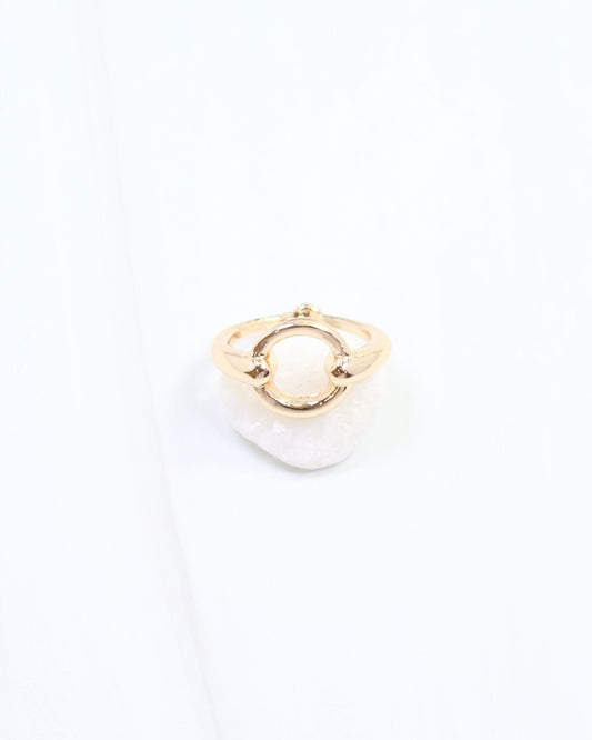 Rilynn Open Circle Scarf Ring Gold