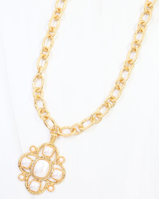 Amner Hall Pearl Clover Pendant Necklace WRVG