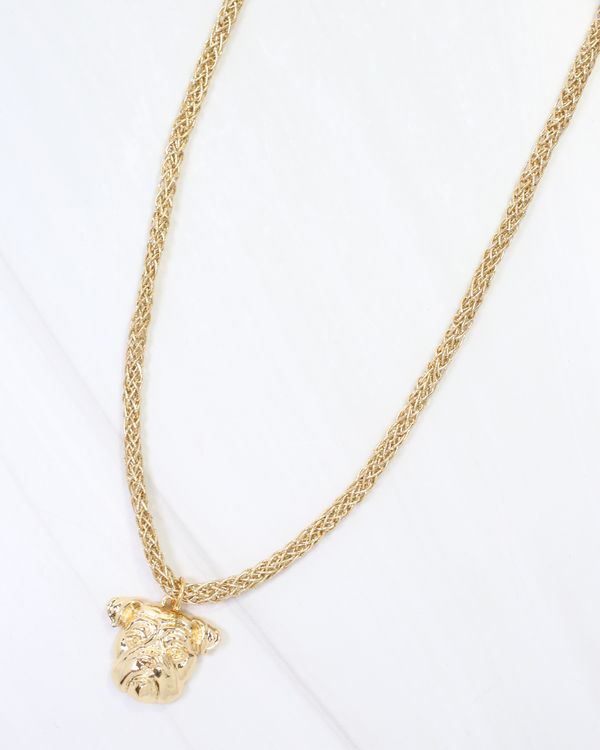 Corie Cord Necklace Dog Gold