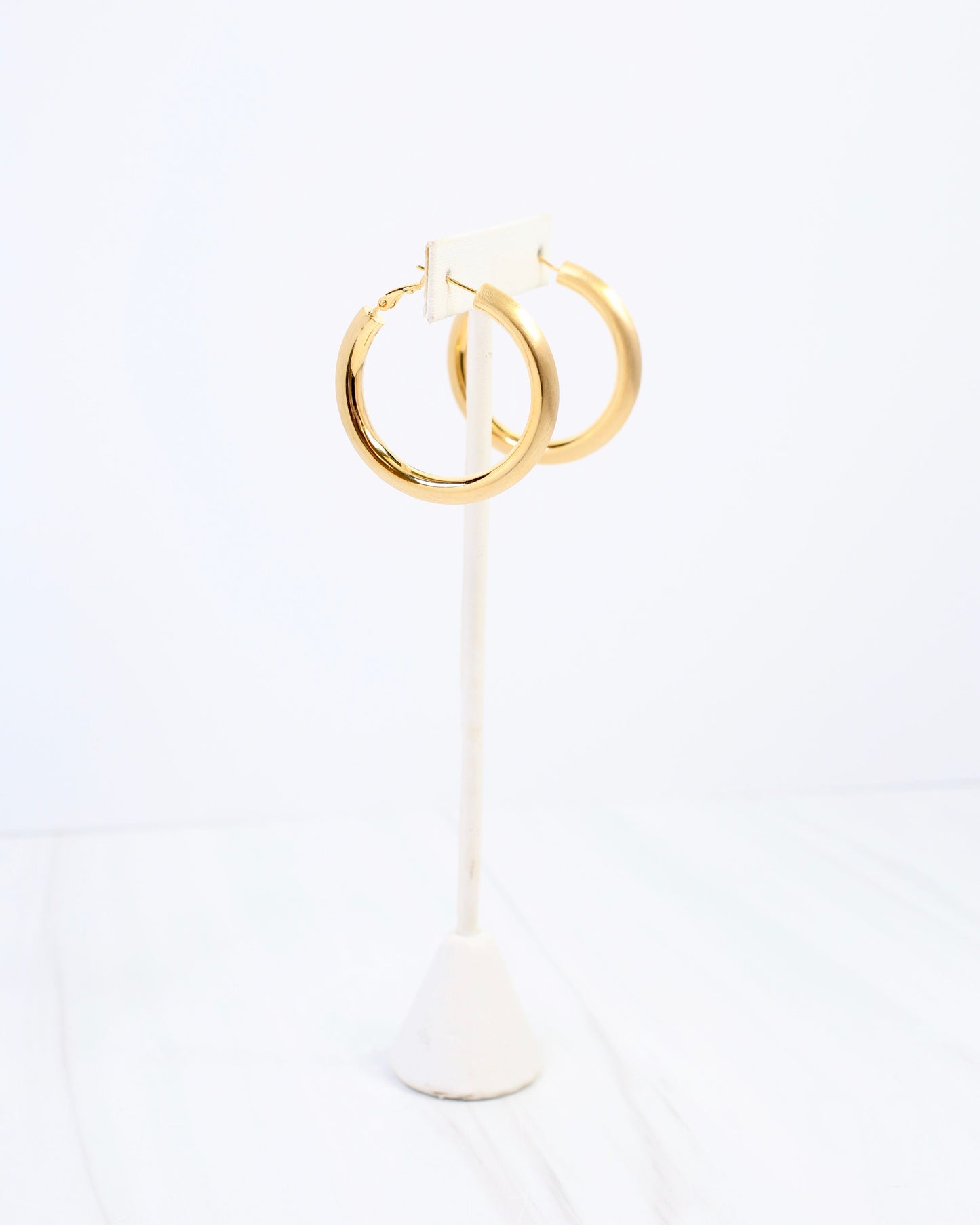 Plainfield Tubular Hoop Earring WR Gold