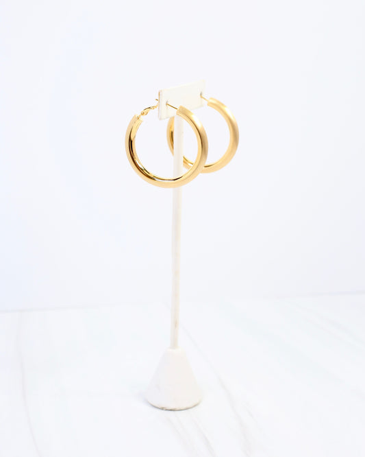Plainfield Tubular Hoop Earring WR Gold
