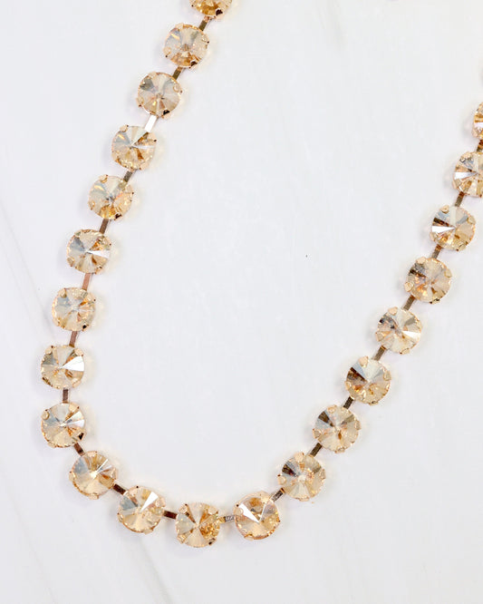 Radcliffe Rhinestone Necklace Champagne