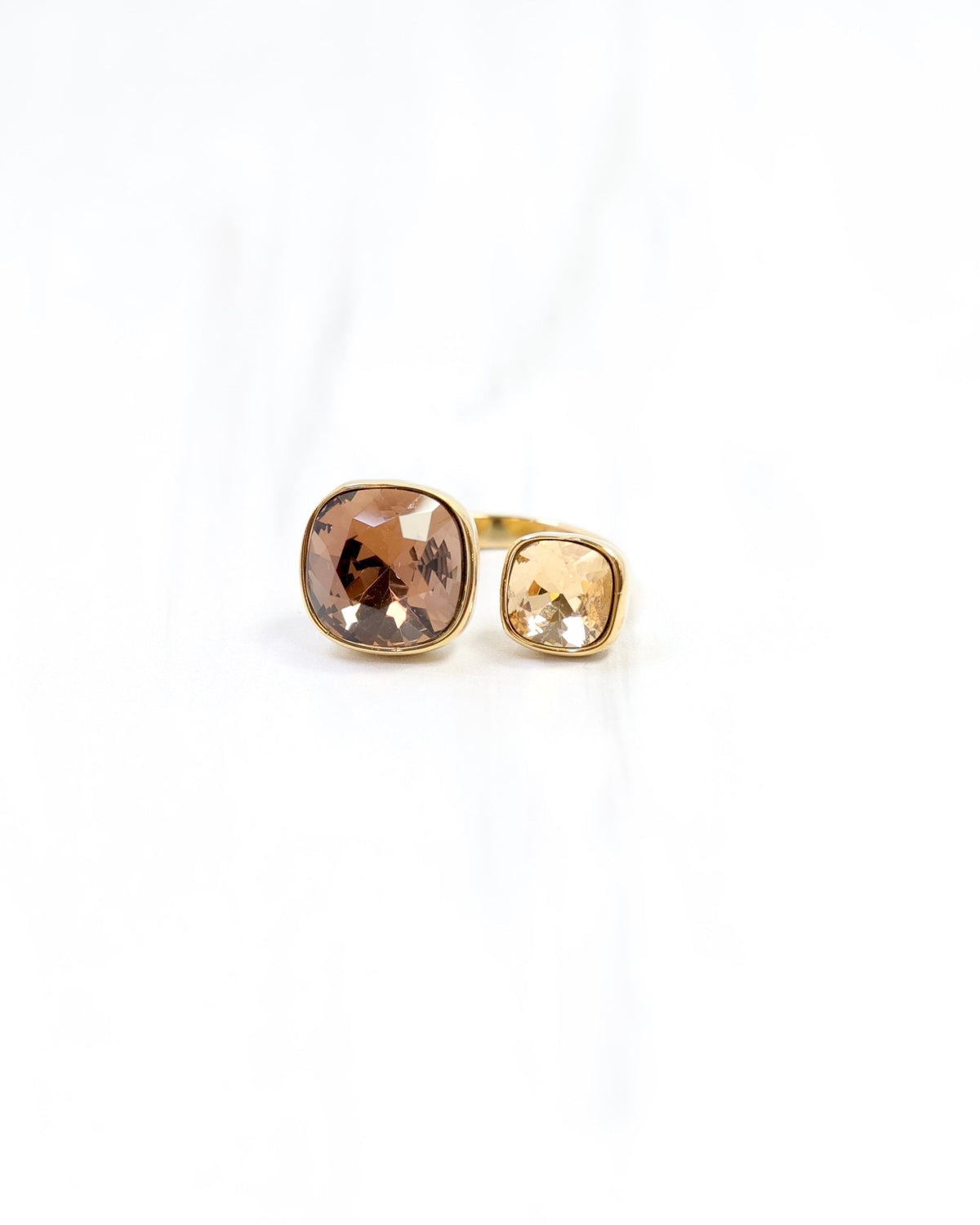 Harper CZ Rhinestone Ring WP Topaz
