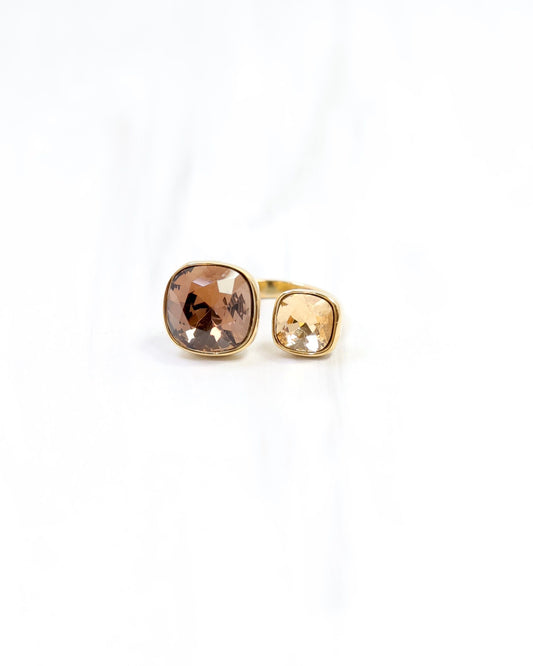 Harper CZ Rhinestone Ring WP Topaz